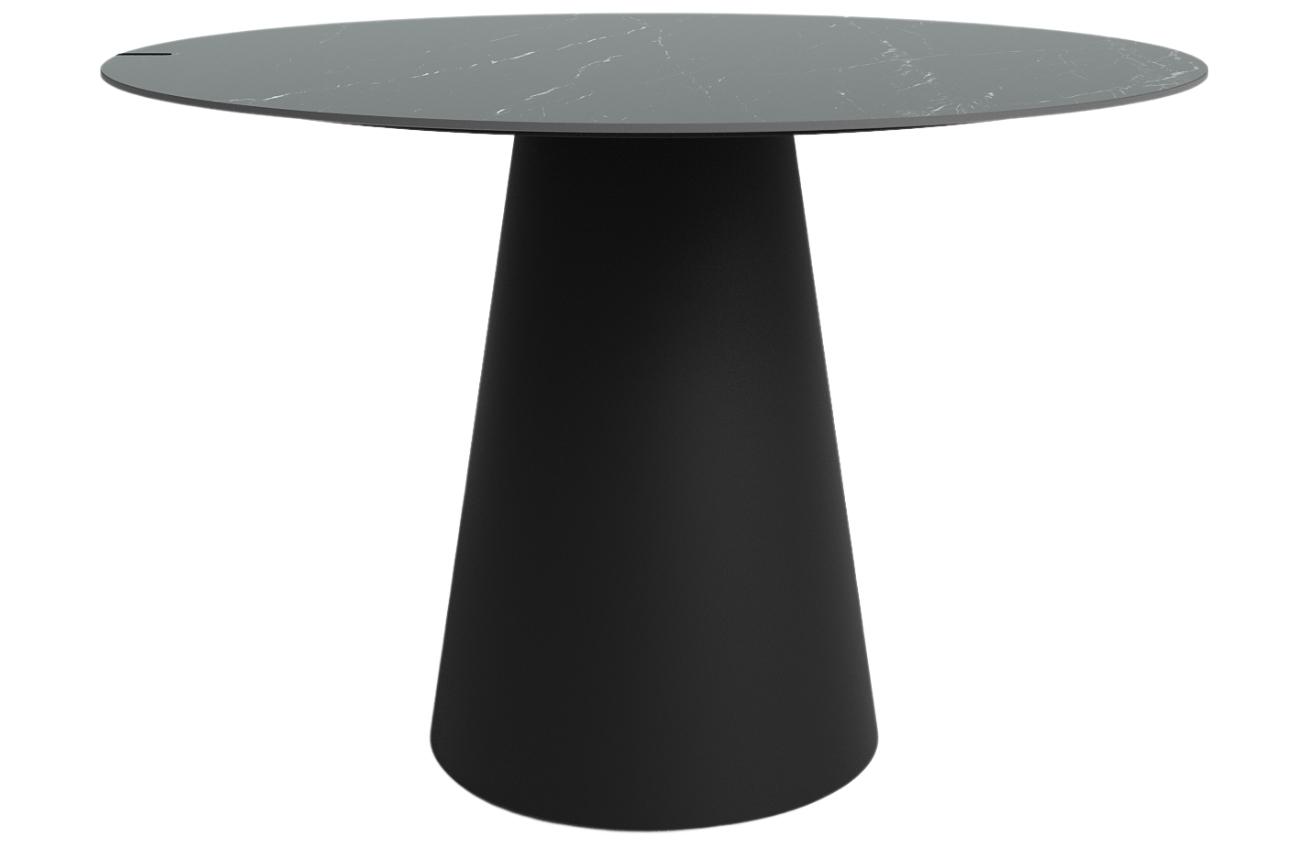 Černý kulatý mramorový jídelní stůl Marco Barotti Tivoli 119 cm Marco Barotti