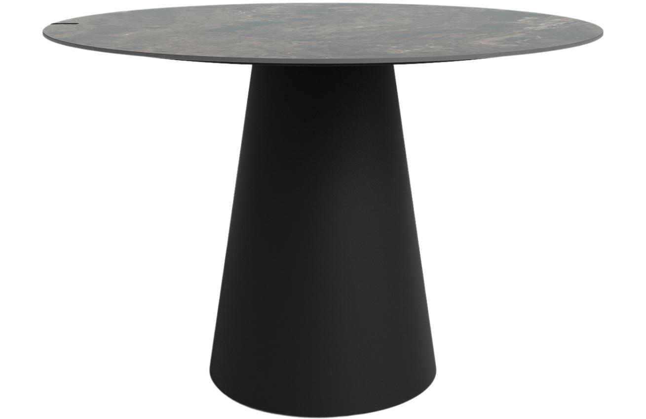 Hnědý kulatý mramorový jídelní stůl Marco Barotti Tivoli 119 cm Marco Barotti