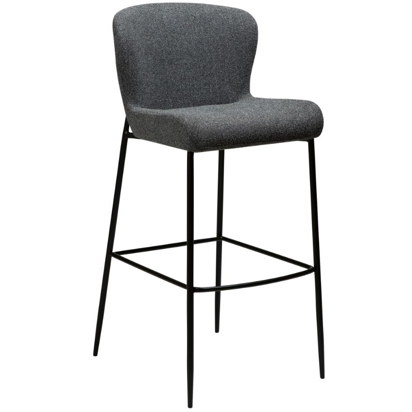 ​​​​​Dan-Form Šedá látková barová židle DAN-FORM Glam 78 cm ​​​​​Dan-Form
