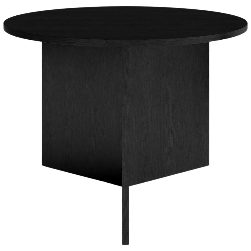 Černý dubový kulatý jídelní stůl MOJO MINIMAL 110 cm Mojo