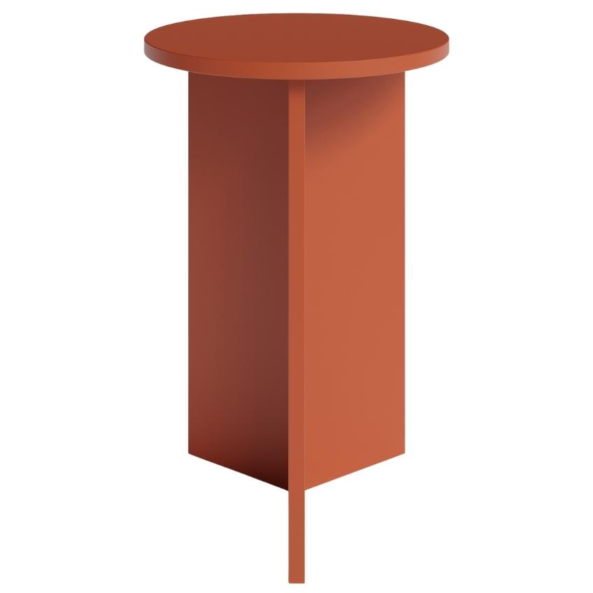 Červený vysoký kulatý odkládací stolek MOJO MINIMAL 39