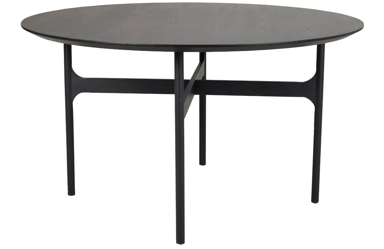 Černý dřevěný jídelní stůl ROWICO COLTON 135 cm Rowico