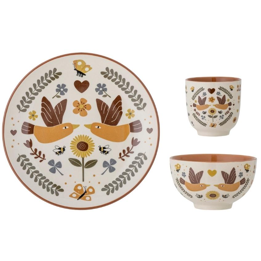 Barevný servírovací set s přírodním motivem Bloomingville Bryn Bloomingville