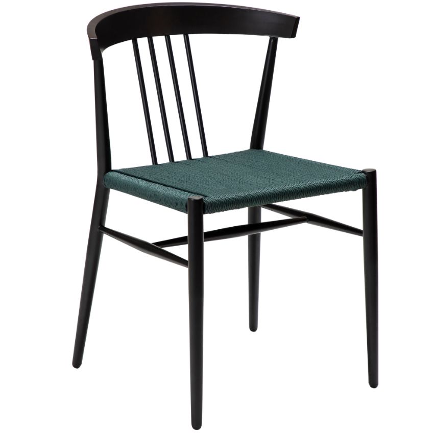 ​​​​​Dan-Form Zelená kovová jídelní židle DAN-FORM Sava s výpletem ​​​​​Dan-Form