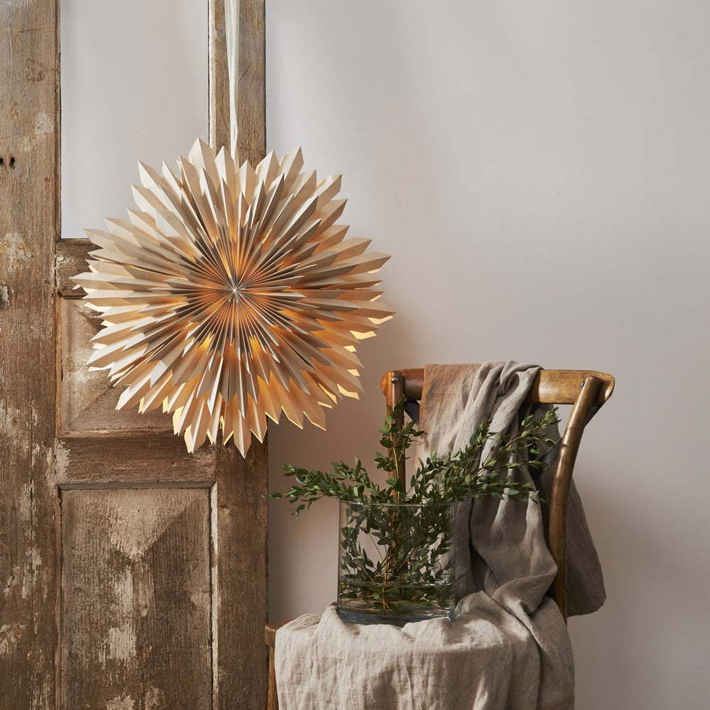 Béžová vánoční světelná dekorace ø 50 cm Ice - Star Trading Star Trading