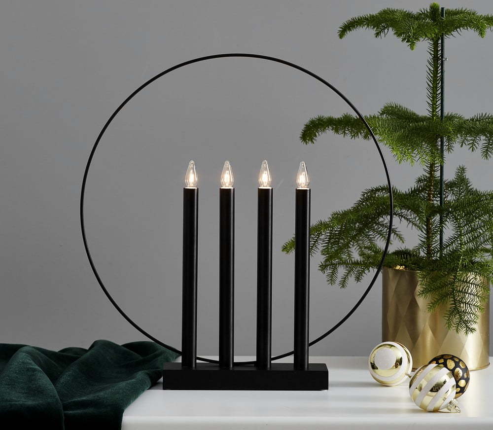 Černá vánoční světelná dekorace Glory - Star Trading Star Trading