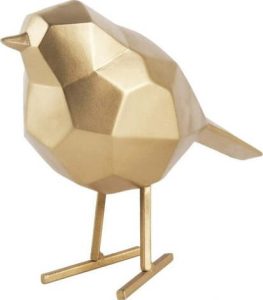 Dekorativn&iacute; so&scaron;ka ve zlat&eacute; barvě PT LIVING Bird Small Statue PT LIVING