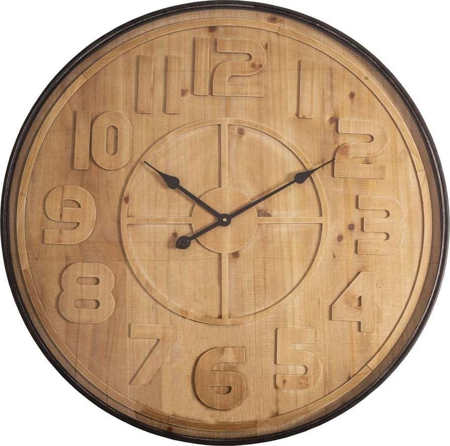 Nástěnné hodiny v dřevěném dekoru Antic Line