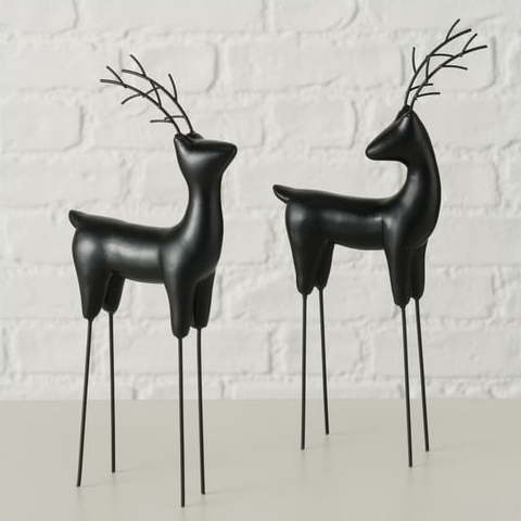 Sada 2 černých vánočních sošek Boltze Trollah Boltze