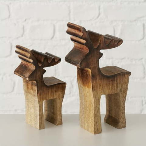 Sada 2 sošek z mangového dřeva Boltze Zinah Boltze