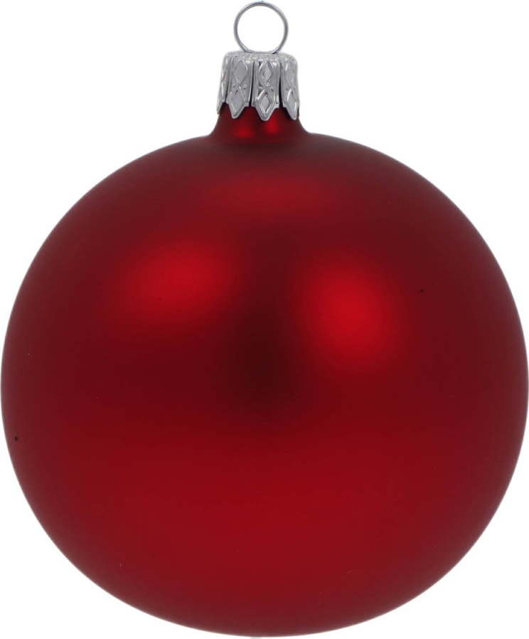 Sada 3 červených skleněných vánočních ozdob Ego Dekor Ego Dekor