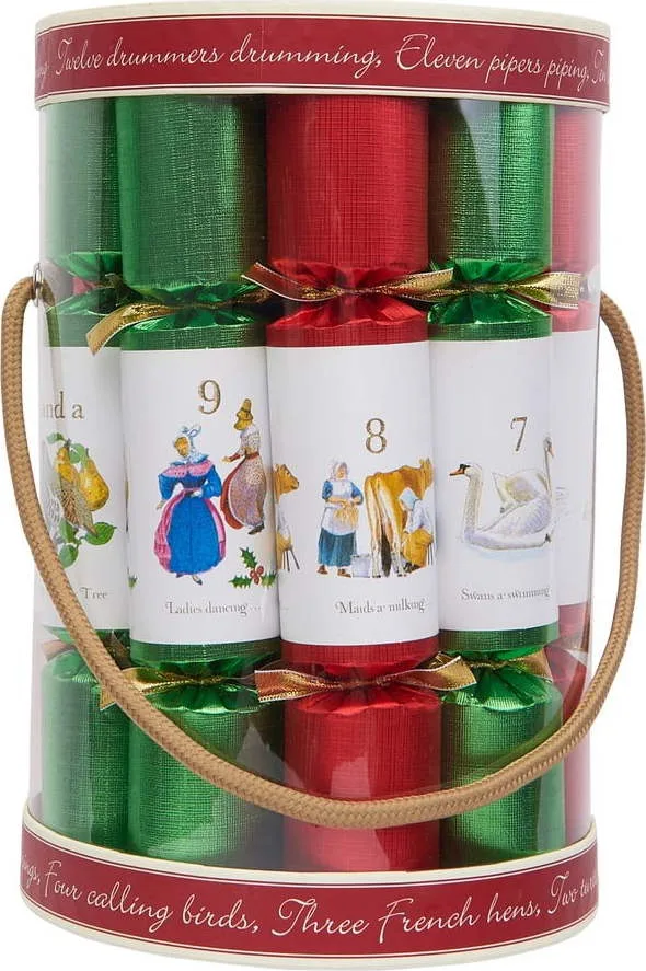 Vánoční crackery v sadě 12 ks 12 Days of Christmas