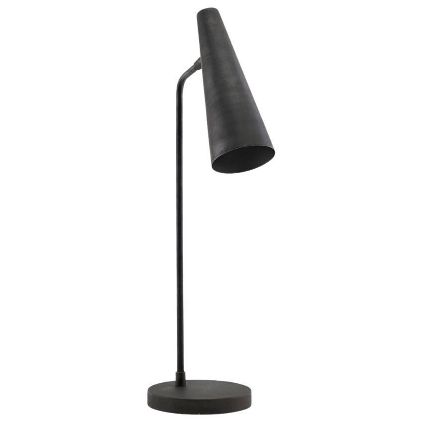 House Doctor Černá kovová stolní lampa Precise 52 cm House Doctor