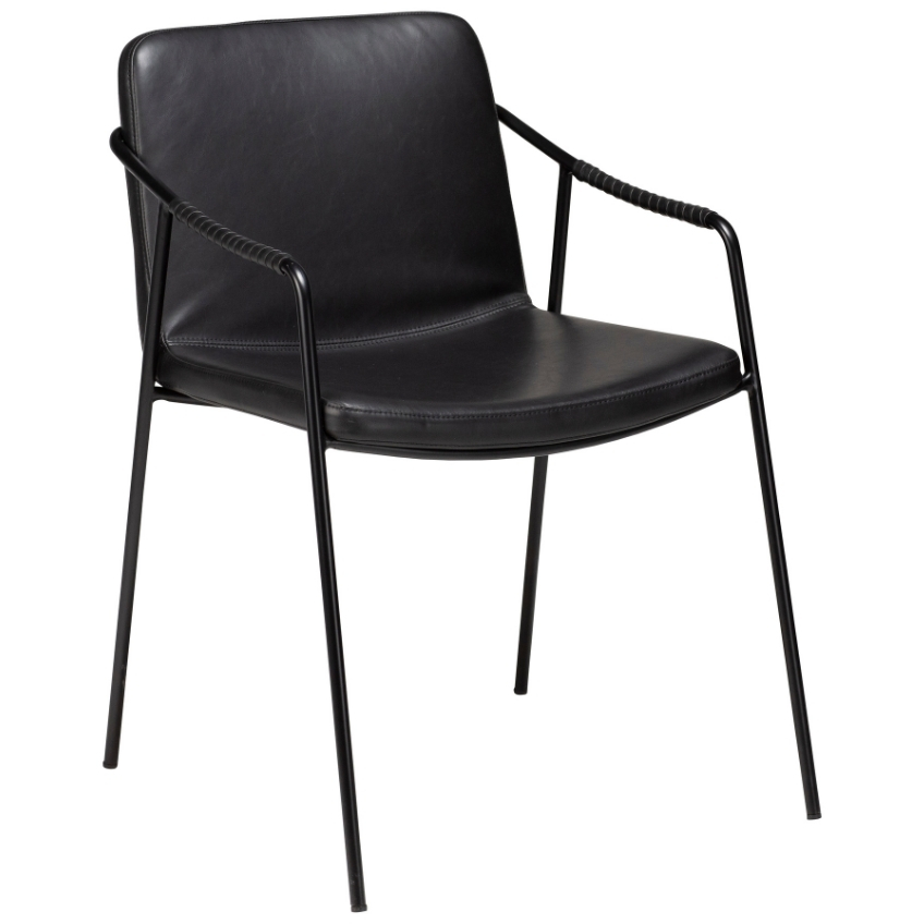 ​​​​​Dan-Form Černá koženková jídelní židle DAN-FORM Boto ​​​​​Dan-Form