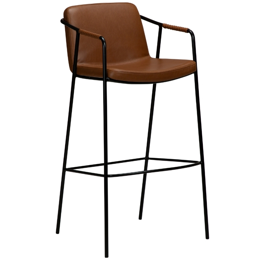 ​​​​​Dan-Form Hnědá koženková barová židle DAN-FORM Boto 77 cm ​​​​​Dan-Form