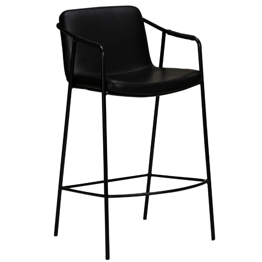 ​​​​​Dan-Form Černá koženková barová židle DAN-FORM Boto 67 cm ​​​​​Dan-Form