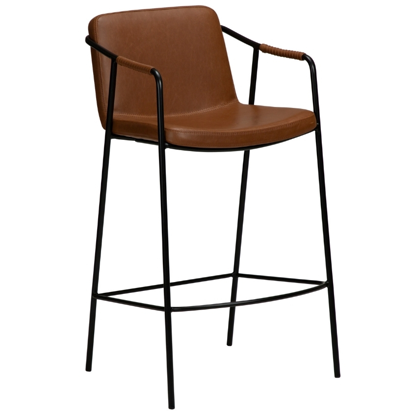 ​​​​​Dan-Form Hnědá koženková barová židle DAN-FORM Boto 67 cm ​​​​​Dan-Form