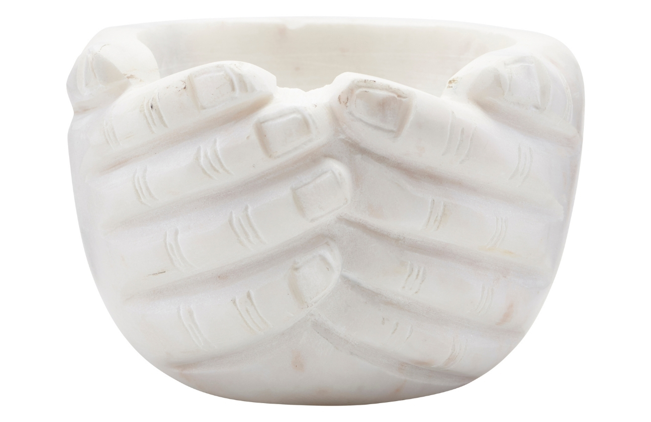 House Doctor Bílá mramorová miska Hands ⌀ 15 cm House Doctor