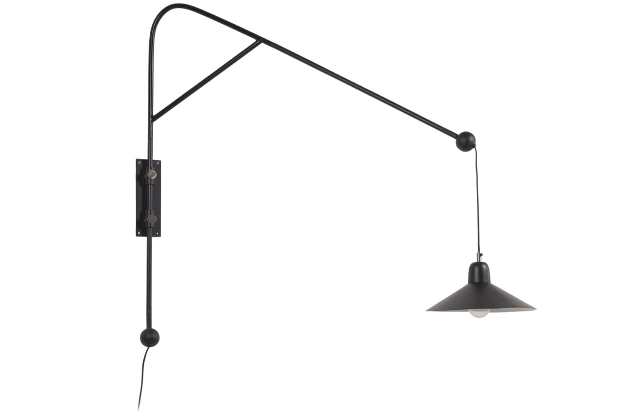 Černé kovové nástěnné světlo Kave Home Eleazar Kave Home