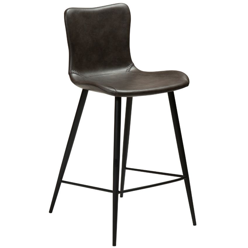 ​​​​​Dan-Form Šedá koženková barová židle DAN-FORM Medusa 64 cm ​​​​​Dan-Form
