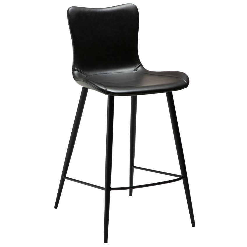 ​​​​​Dan-Form Černá koženková barová židle DAN-FORM Medusa 64 cm ​​​​​Dan-Form
