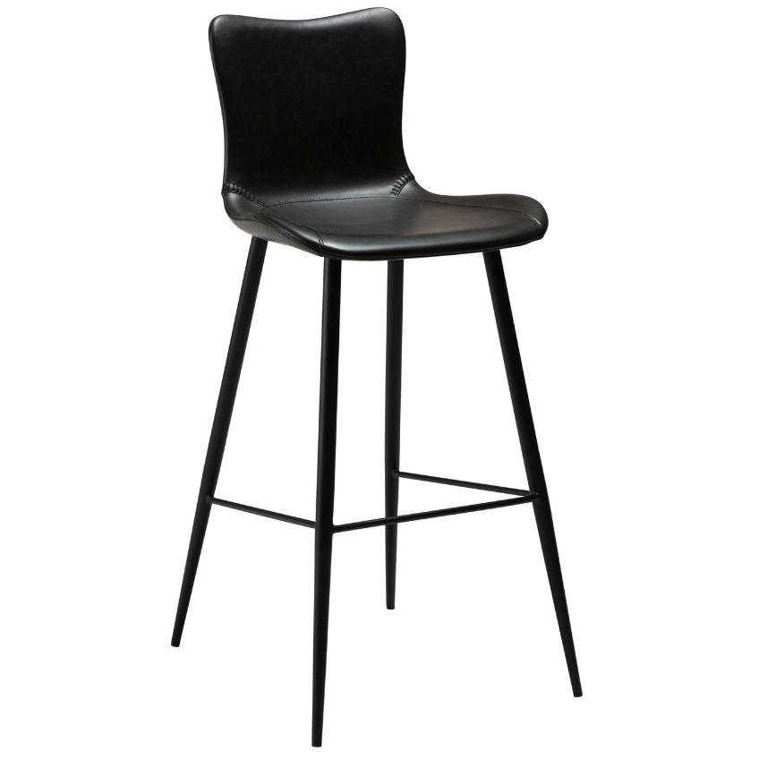 ​​​​​Dan-Form Černá koženková barová židle DAN-FORM Medusa 75 cm ​​​​​Dan-Form