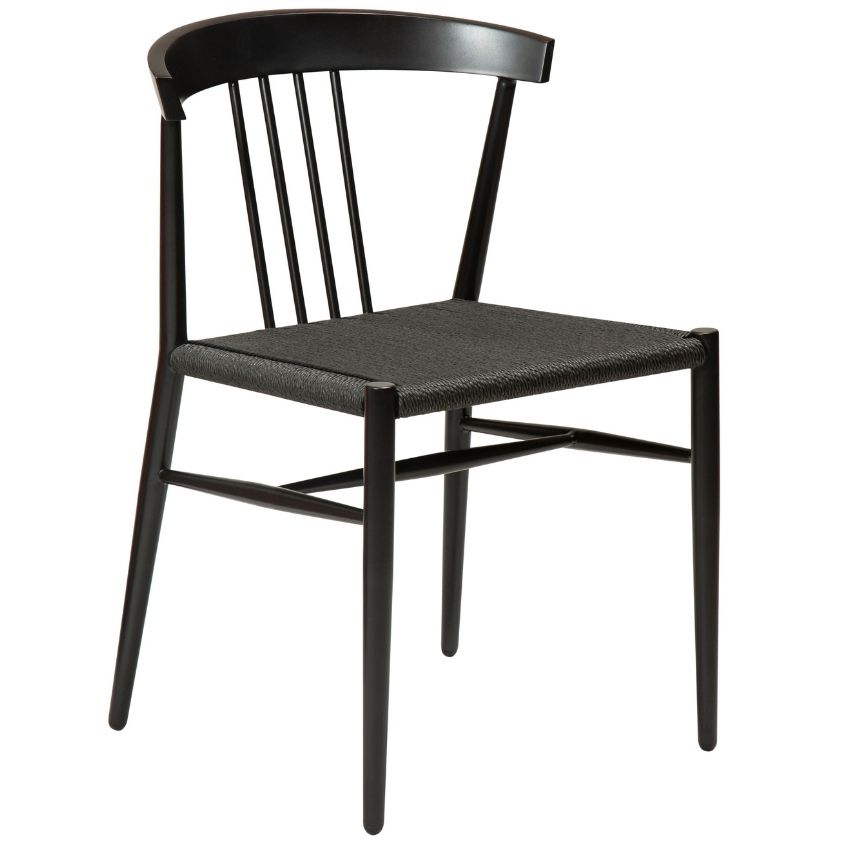 ​​​​​Dan-Form Černá kovová jídelní židle DAN-FORM Sava s výpletem ​​​​​Dan-Form