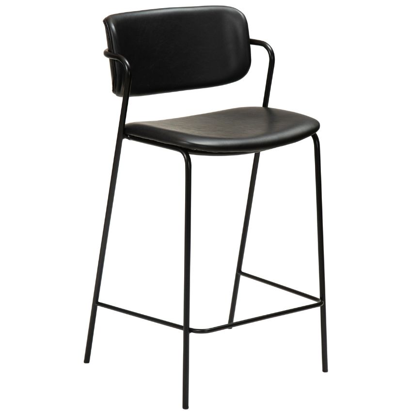 ​​​​​Dan-Form Černá koženková barová židle DAN-FORM Zed 67 cm ​​​​​Dan-Form