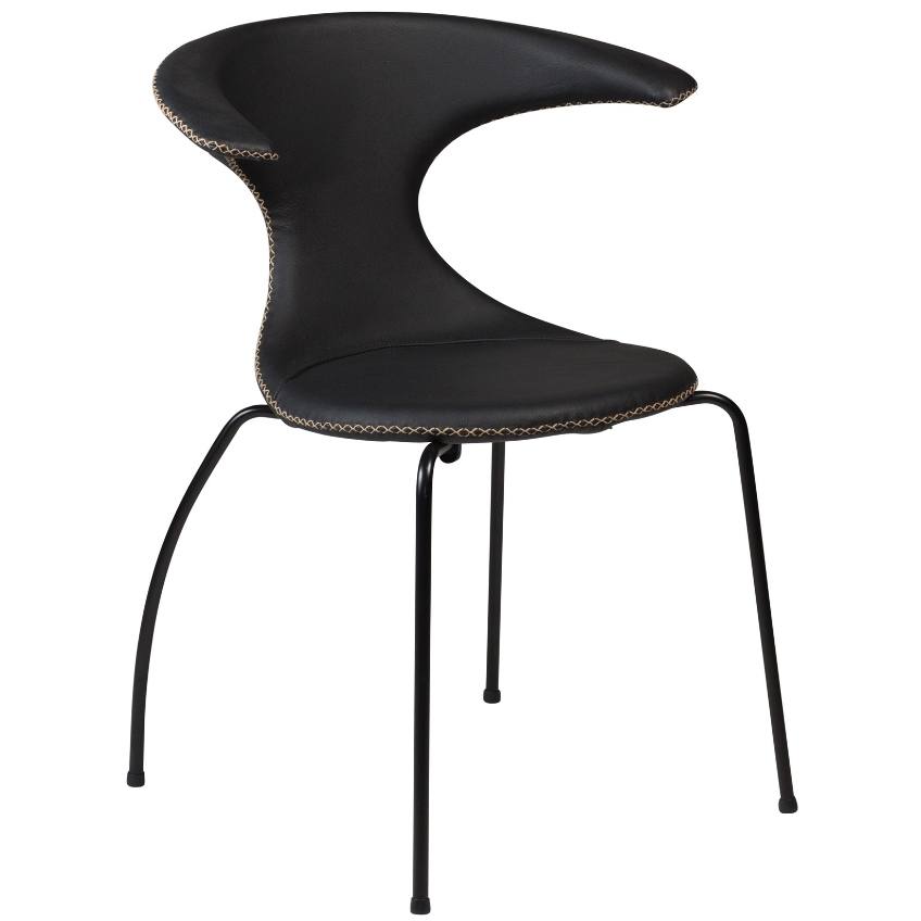 ​​​​​Dan-Form Černá kožená jídelní židle DAN-FORM Flair ​​​​​Dan-Form