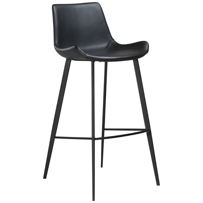 ​​​​​Dan-Form Černá koženková barová židle DAN-FORM Hype 75 cm ​​​​​Dan-Form