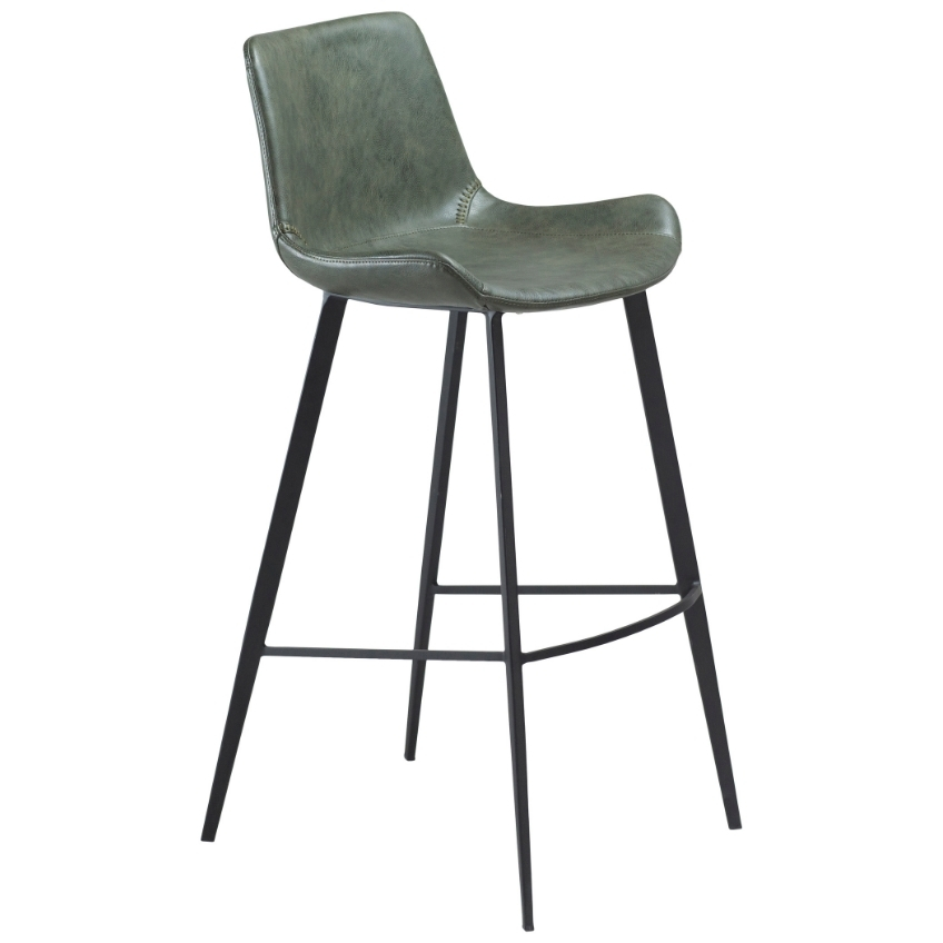 ​​​​​Dan-Form Zelená koženková barová židle DAN-FORM Hype 75 cm ​​​​​Dan-Form