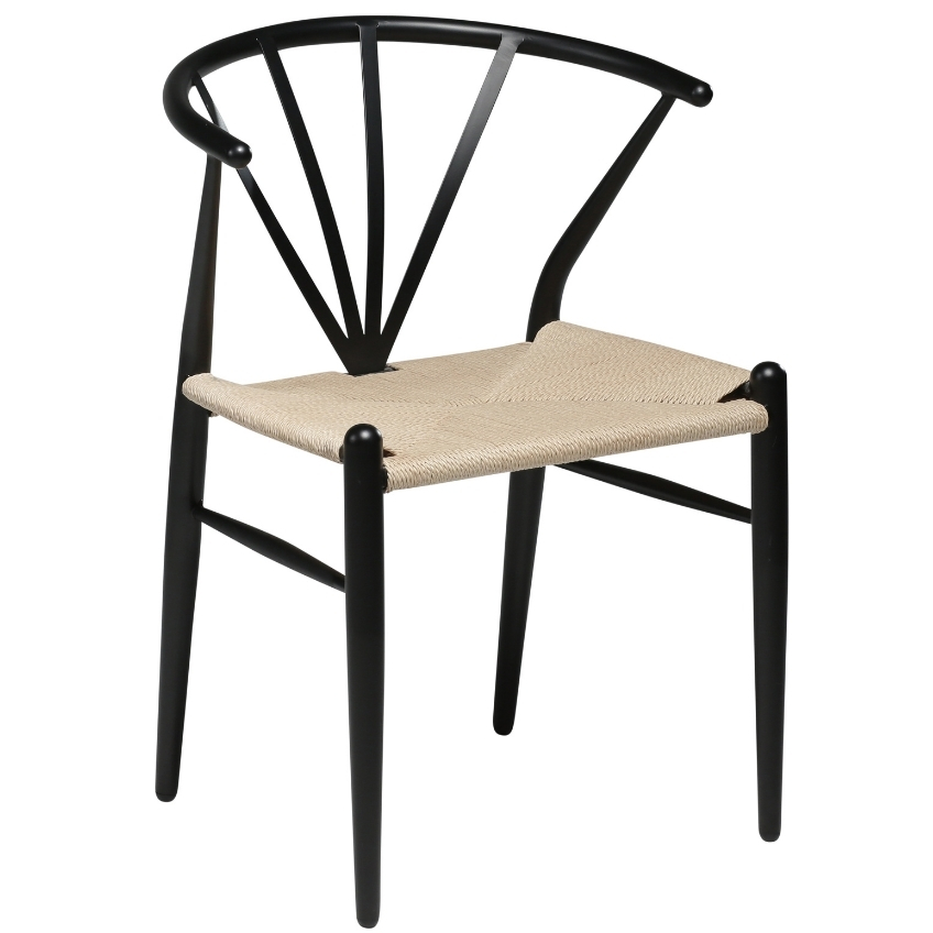 ​​​​​Dan-Form Černá kovová jídelní židle DAN-FORM Delta s výpletem ​​​​​Dan-Form