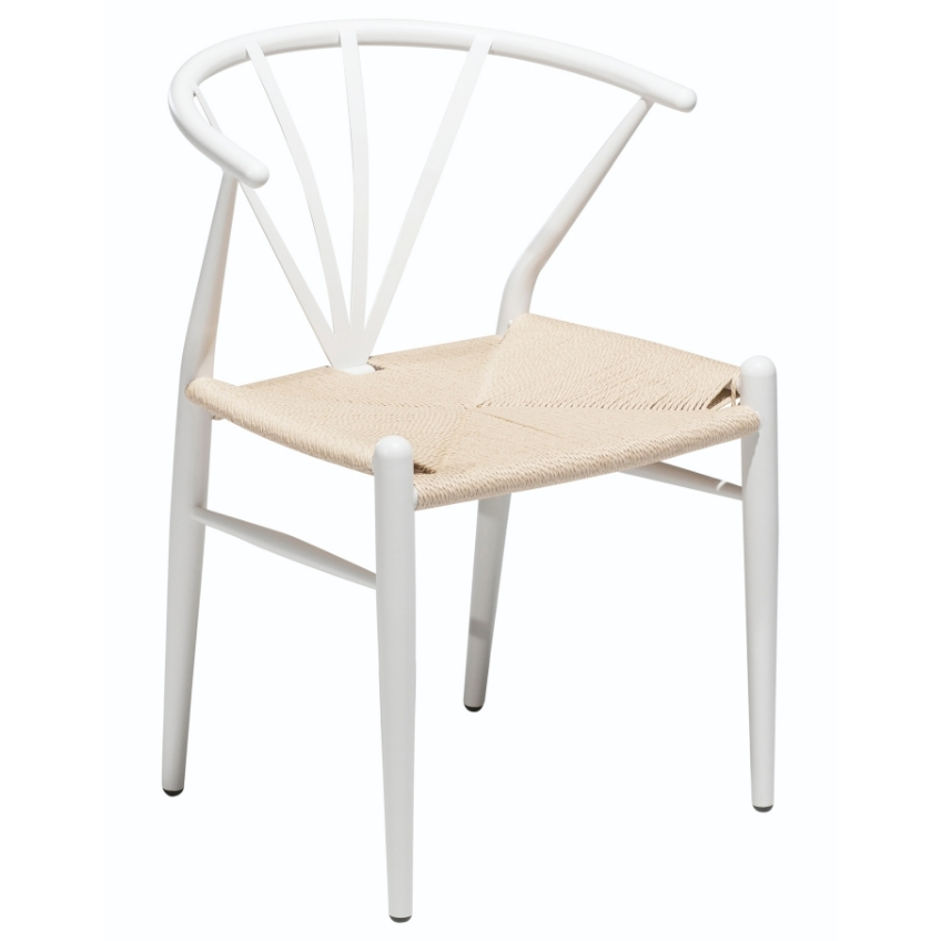 ​​​​​Dan-Form Bílá kovová jídelní židle DAN-FORM Delta s výpletem ​​​​​Dan-Form