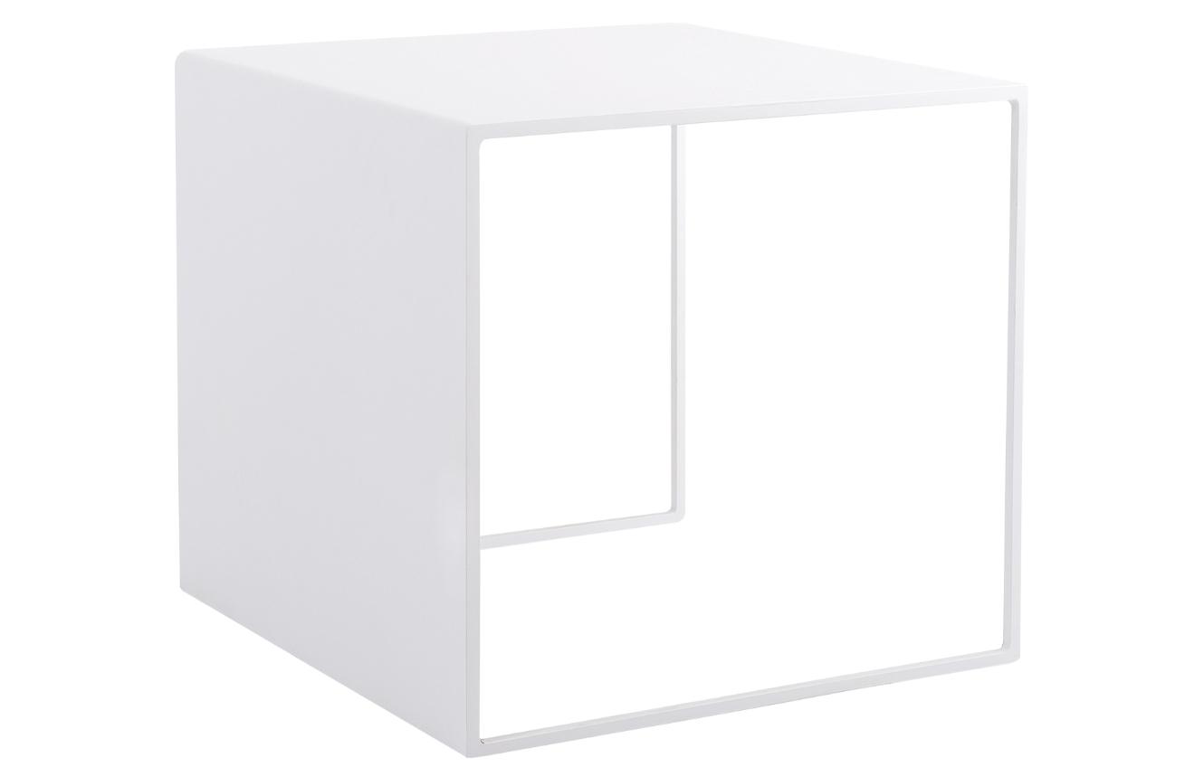 Nordic Design Bílý kovový konferenční stolek Gene 50 x 50 cm Nordic Design