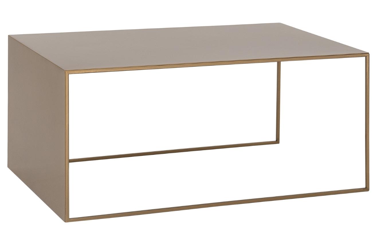 Nordic Design Zlatý kovový konferenční stolek Gene 100 x 60 cm Nordic Design