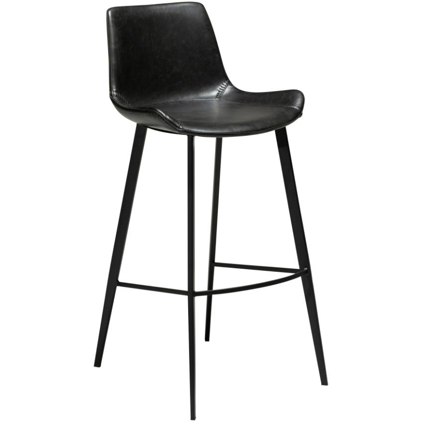 ​​​​​Dan-Form Vintage černá koženková barová židle DAN-FORM Hype 75 cm ​​​​​Dan-Form