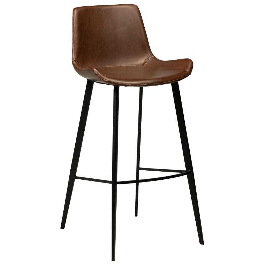 ​​​​​Dan-Form Vintage hnědá koženková barová židle DAN-FORM Hype 75 cm ​​​​​Dan-Form