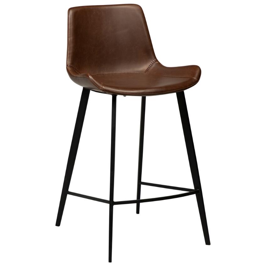 ​​​​​Dan-Form Vintage hnědá koženková barová židle DAN-FORM Hype 65 cm ​​​​​Dan-Form