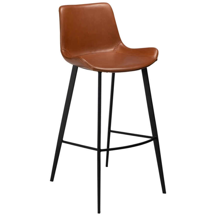 ​​​​​Dan-Form Světle hnědá koženková barová židle DAN-FORM Hype 75 cm ​​​​​Dan-Form