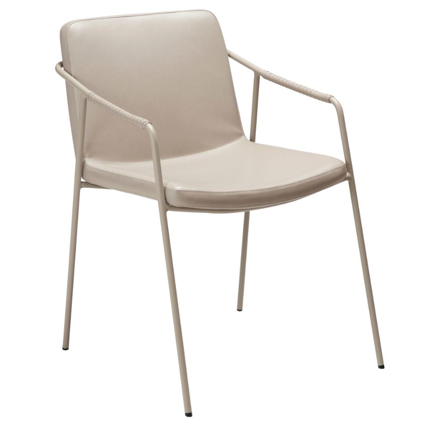 ​​​​​Dan-Form Béžová koženková jídelní židle DAN-FORM Boto s područkami ​​​​​Dan-Form