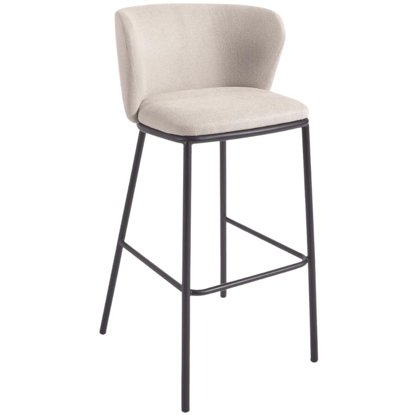 Béžová látková barová židle Kave Home Ciselia 75 cm Kave Home