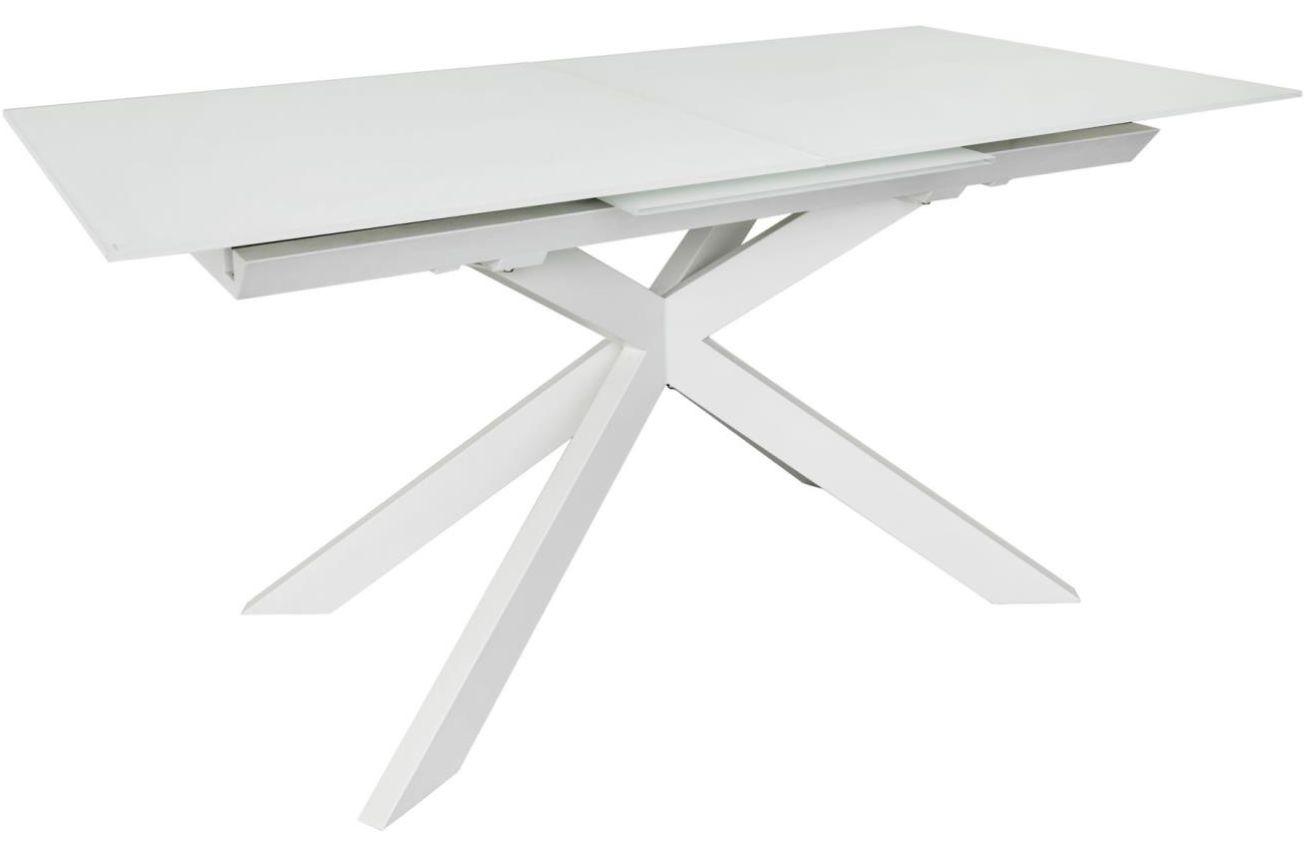 Bílý skleněný rozkládací jídelní stůl Kave Home Atminda 160/210 x 90 cm Kave Home