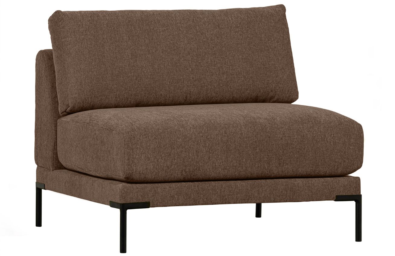 Hoorns Tmavě hnědý látkový středový modul Coulee 100 x 100 cm Hoorns