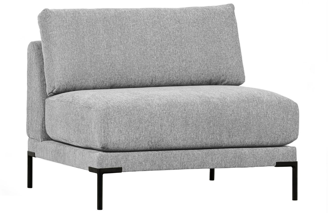 Hoorns Světle šedý látkový středový modul Coulee 100 x 100 cm Hoorns