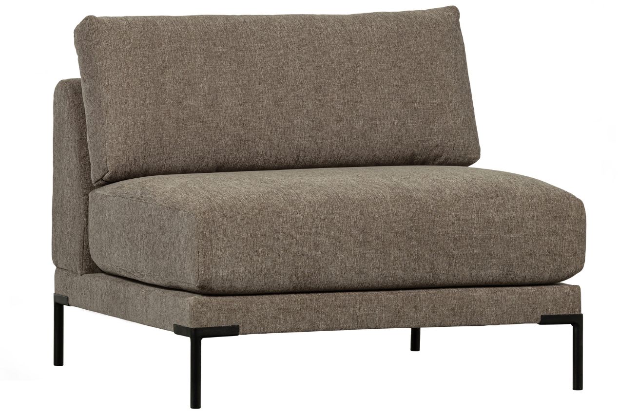 Hoorns Šedo hnědý látkový středový modul Coulee 100 x 100 cm Hoorns