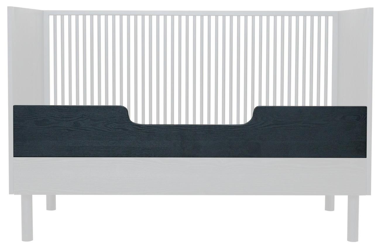 Černá dřevěná zábrana na dětské postele Quax Hai-No-Ki 140 x 15 cm Quax