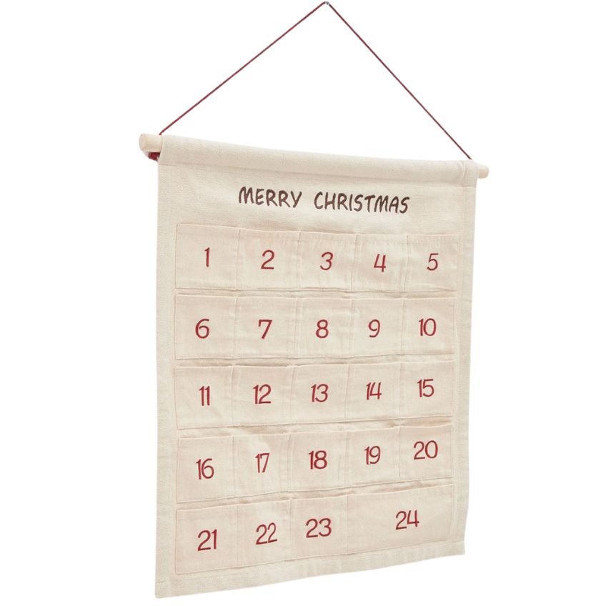 Bavlněný nástěnný adventní kalendář  Kave Home Nahir 76 x 57 cm Kave Home