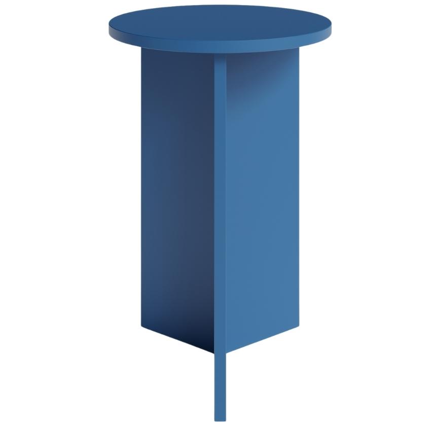 Modrý vysoký kulatý odkládací stolek MOJO MINIMAL 39