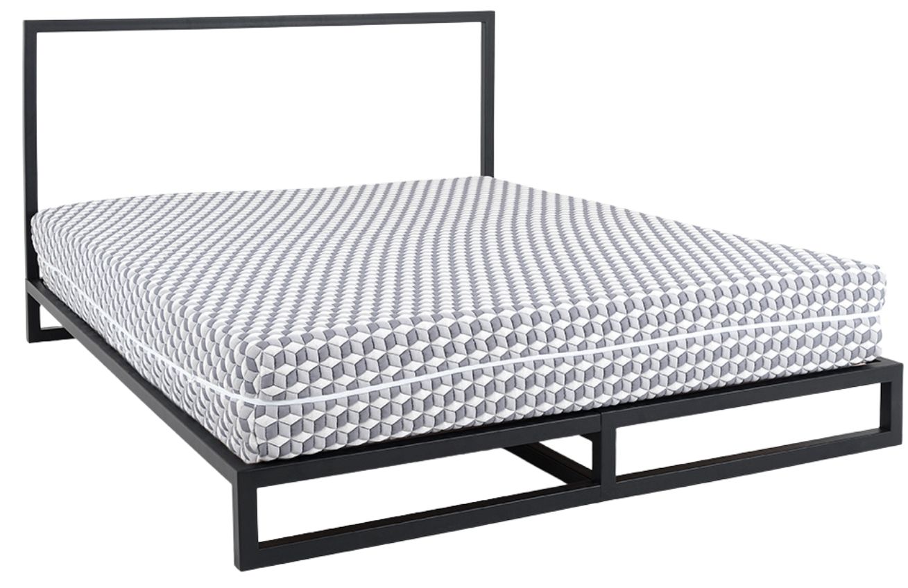 Nordic Design Černá kovová  dvoulůžková postel Agiama 180 x 200 cm Nordic Design