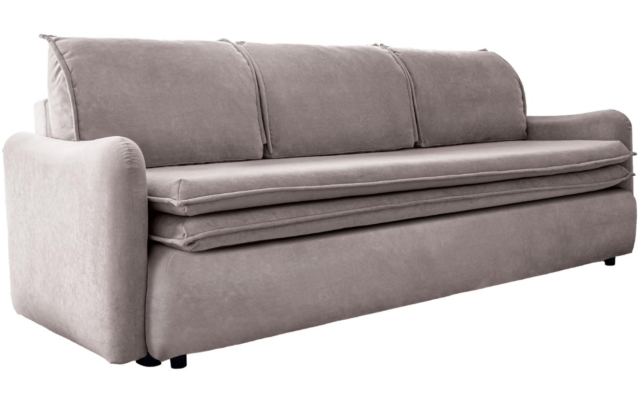 Béžová sametová třímístná rozkládací pohovka Miuform Tender Eddie 214 cm Miuform